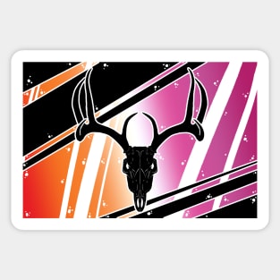 Lesbian Pride Skull - Deer Sticker